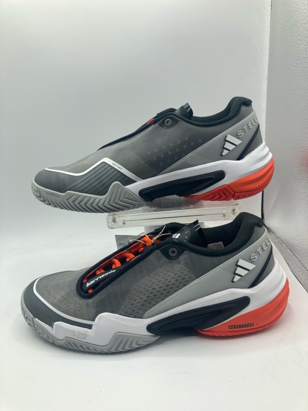 Adidas Barricade By Stella McCartney White Charcoal Collegiate Orange Women’s